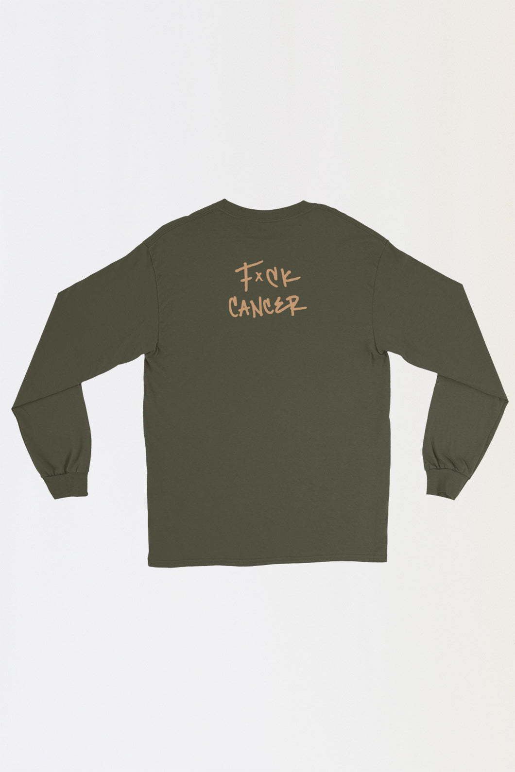 Ly&Co Fxck Cancer Long Sleeve - OLIVE